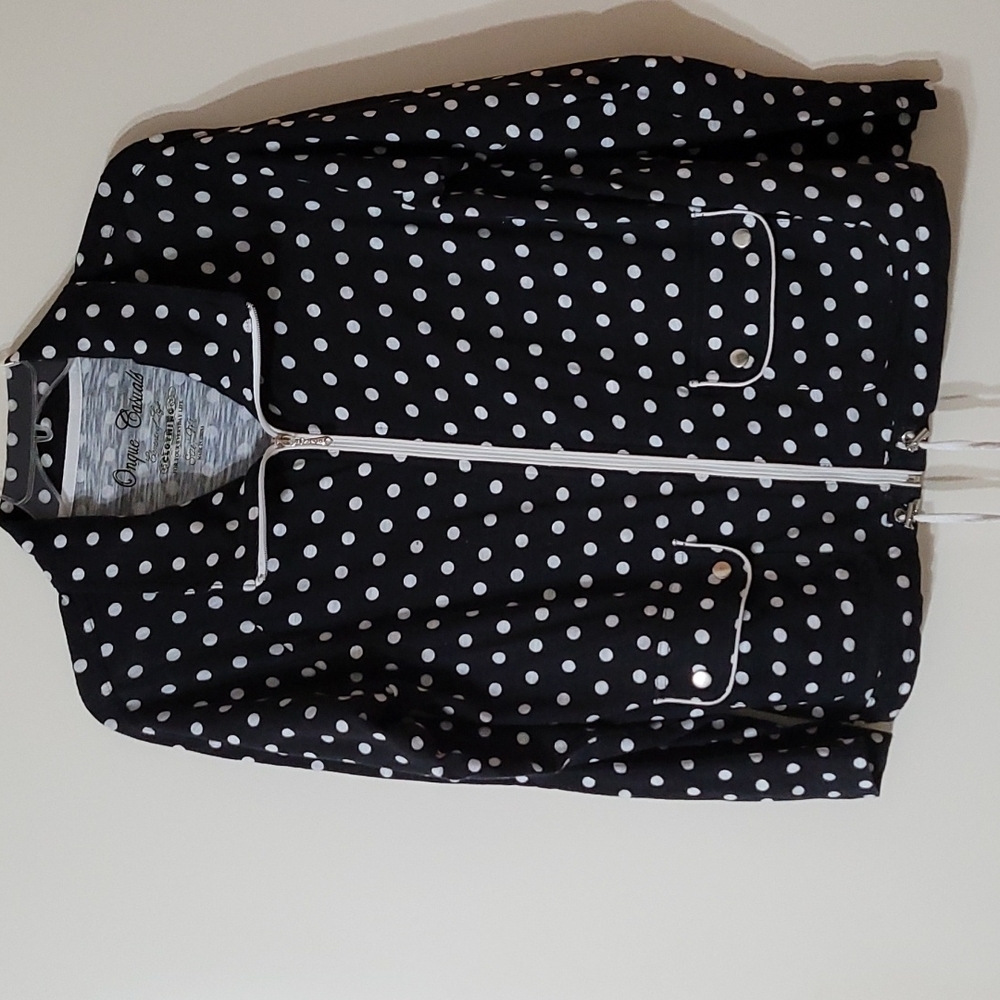 Onque Casuals Medium Casual Polka-Dot Jacket